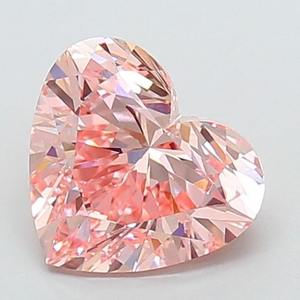 Forme de coeur 3.00ct Fancy Intense Pink VVS2 On Hand Lab Grown Diamond & Other Diamond Jewelry - Product Image 4