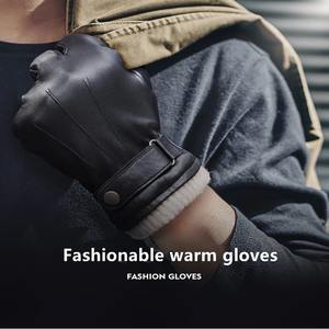 Gants en cuir pour moto, imperméables, pour hommes, motocross, gants thermiques d'hiver pour la conduite en VTT, sports, conduite, gants complets - Product Image 3