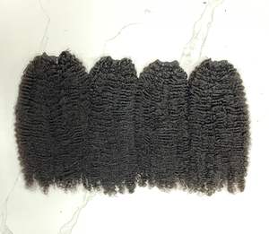 Rizado doble trama 100% extensión de cabello humano vietnamita sin tejido químico cutícula alineada buen precio para mujeres negras - Product Image 4