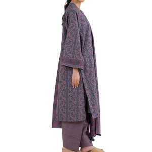 Ensemble de vêtements ethniques pour femmes en rayonne Shalwar Kameez trois pièces, costume brodé, tenue décontractée pour les fêtes, avec dupatta et pantalon imprimés - Product Image 3