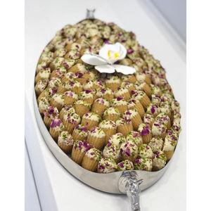 Admirable diseño Chocolate Dulces Tazón para servir Tazón de metal redondo de gran calidad con asa Perfecto para servir Catering Bowl - Product Image 2