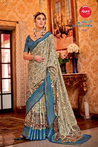 Impresionante Morpankh Manipuri Temple Patta Art Print Saree-Sari indio tradicional tejido a mano-Todos los eventos - Product Image 3