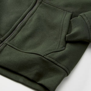 Full Zip Hoodie for Men Organic Cotton Men's Hoodies Custom Zipper Sweatshirt With Hooded Sustainable Mens Clothes - Product Image 6