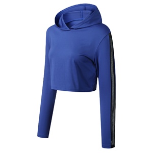 เสื้อมีฮู้ดแบบสวมหัวสำหรับผู้หญิงเสื้อครอปทรงสลิมฟิตสำหรับผู้หญิงเสื้อสเวตเชิ้ตยาวฤดูหนาว - Product Image 6