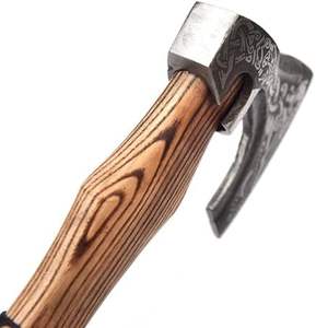 Steel Craft International: <b>Hand</b> Made Carbon Steel Viking Axe For Camping. Viking Axe For Wooden Cutting. Multi-purpose Axe - Product Image 6