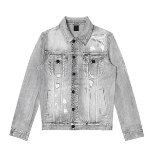 Meilleure veste en jean pour hommes Veste en jean déchirée à la mode pour hommes de qualité supérieure et design pour la saison d'hiver - Product Image 1
