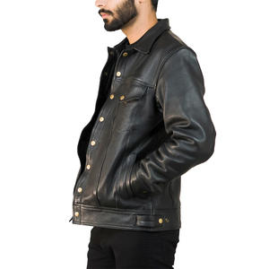 Veste en cuir de haute qualité, veste élégante en cuir véritable - Product Image 4