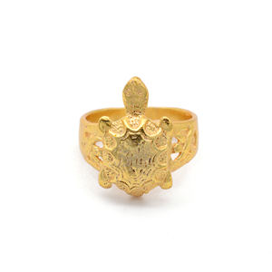Anillo de latón hecho a mano de calidad superior al por mayor de moda con hebilla en forma de tortuga joyería de diseño moderno para uso en fiestas - Product Image 1