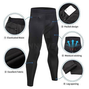 Pantalones de chándal de compresión de estilo deportivo táctico para hombre más vendidos logotipo personalizado tela de lona de cintura elástica informal en línea al por mayor - Product Image 2