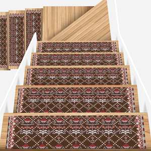 Alfombra con Estampado de Flores Rojas: Bohemia, Moderna, Fácil de Limpiar, Goblen - Product Image 4