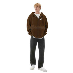 Sweat à capuche oversize avec fermeture éclair, style décontracté et ample, style streetwear, sweat à capuche oversize avec fermeture éclair - Product Image 5