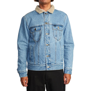 High Quality 100% Cotton <b>Denim</b> Jacket for Men Breathable Solid Color Ripped Cropped Casual <b>Coat</b> for Winter jackets - Product Image 2