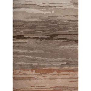 Alfombra Genesis de Lana y Viscosa Hecha a Mano con Patrón Abstracto Rojo y Naranja para Uso Doméstico-TNQ-4379 - Product Image 3