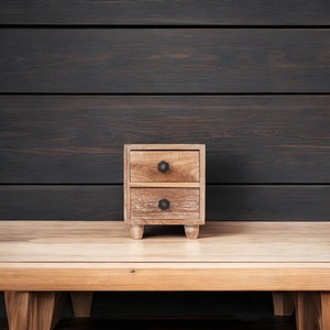 NOLO Small Size Premium Quality Wood <b>Square</b> Jewelry Organizer Sleek Design with 2 Drawers Includes Premium Packaging - Product Image 1