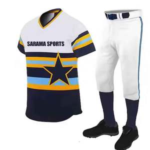 Kit de uniformes de béisbol personalizados Aspecto profesional con logotipos de equipos personalizados Conjuntos de uniformes de béisbol - Product Image 1