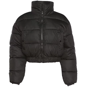 Custom Oversized Puff <b>Jacket</b> <b>Women</b> Style With Side Pockets Padded <b>Cropped</b> <b>Jackets</b> Coat Loose Winter <b>Women</b> Outdoor <b>Jacket</b> - Product Image 2