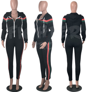 Survêtement Costumes Rétro Zipper Bomber Veste Sweat Taille Haute Femmes Lâche Velours Pantalon Costume Sportswear - Product Image 2