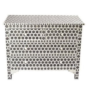 Customized Modern Three-Layer Wood Stainless Steel Bone Inlay Sideboard Luxury Home Furniture Floral Geometric Patterns for Best - Product Image 2