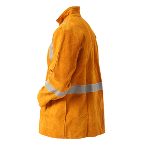 Veste de travail en cuir véritable unisexe de qualité supérieure, résistante aux hautes températures, ignifuge, antistatique, vêtements de sécurité industrielle - Product Image 1