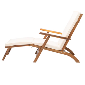 Folding Living Room Chairs Made Of Solid Teak Wood With Soft <b>Foam</b> And Soft Fabric - Product Image 2