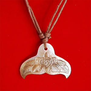 Collier en coquillages avec perles artistiques, bijoux en coquillages avec motif de poisson pour cadeau - Product Image 3