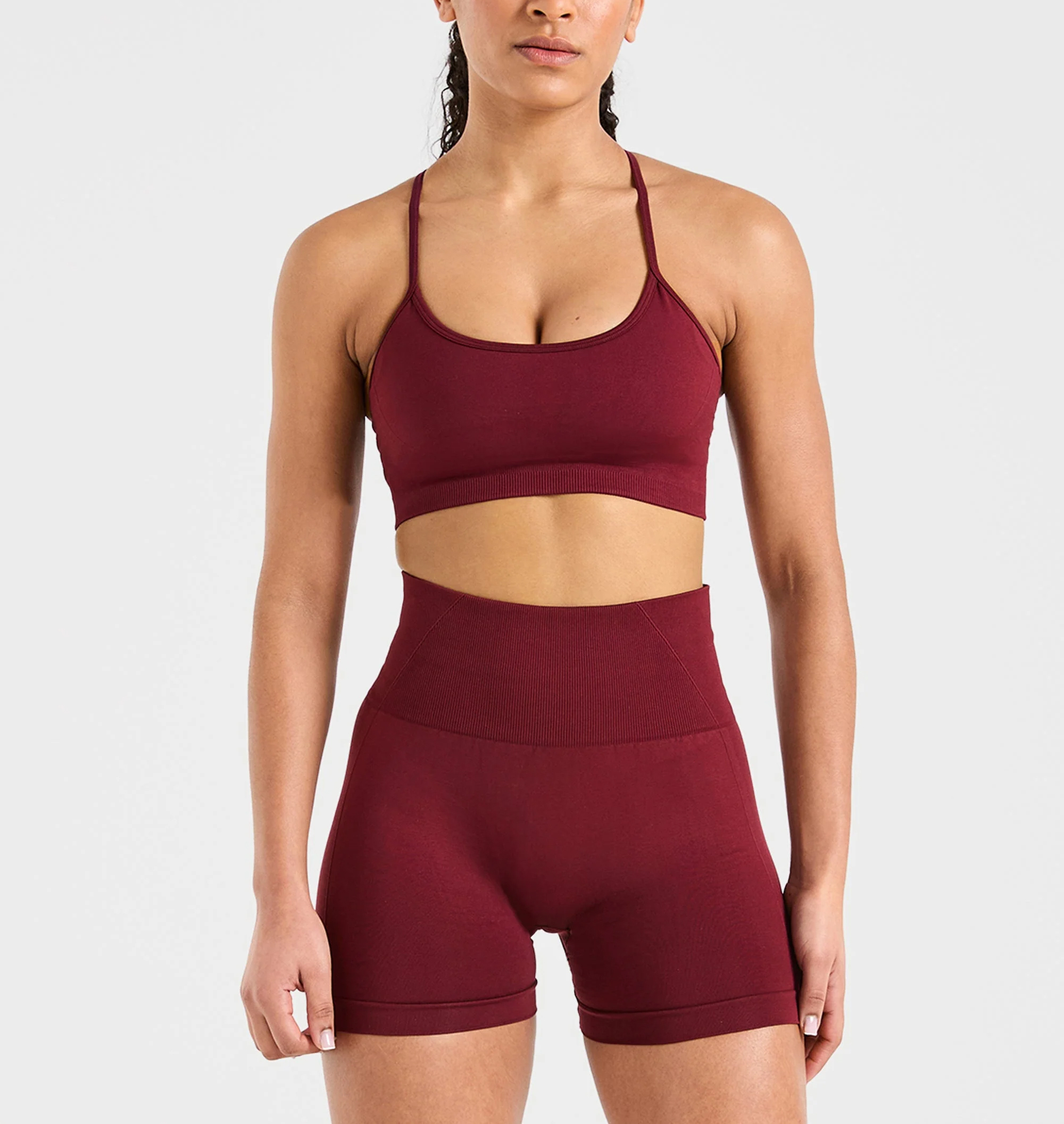 Premium High Quality Customized Design Seamless Lightweight Women Sports Bra-Breathable Four-Way Stretch Eco-Friendly Front Gym