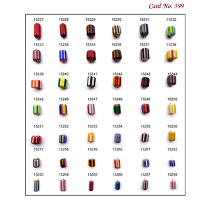 Perles de verre Chevron de haute qualité fabriquées à la main de qualité exportée pour la fabrication de bracelets Projets uniques en cristal au chalumeau et de perles de verre - Product Image 5