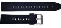 Bracelet de montre connectée unisexe JD095 en silicone réglable, 20 mm, noir, en acier inoxydable, respirant, souple, durable et léger