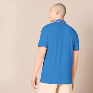T-shirt de golf écologique en polyester/coton tricoté de haute qualité, logo personnalisé, couleur unie, blanc, pour homme, 240 g/m² - Product Image 3