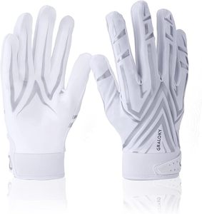 Guantes de fútbol Hombres Mujeres Niños, Guantes de fútbol juvenil, Guantes de agarre pegajosos de silicona ultra pegajosos para jóvenes adultos, mejorados - Product Image 5