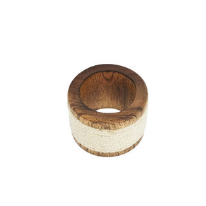 Rond de serviette en bois décoratif pour la maison de luxe en vente chaude avec corde Anneaux de serviette élégants fabriqués en Inde à bas prix - Product Image 4