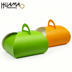 Huamao Food Grade Paper <b>Cake</b> <b>Box</b> with Handle for Tiramisu Black Forest Mousse Cupcake Dessert <b>Gift</b> Packaging - Product Image 3