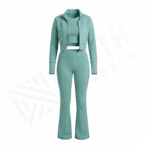 Chándal de Invierno de Primera Calidad para Mujer, con Capucha, Color Sólido, Logotipo Personalizado, Peso Medio, Transpirable, para Gimnasio, Atletismo y Running - Product Image 1