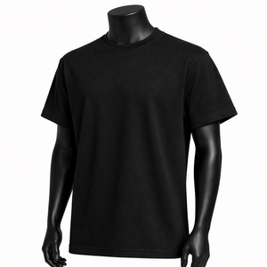 Camiseta de alta calidad, lisa, de algodón grueso, de lujo, unisex, con impresión de logotipo personalizado, camiseta básica extragrande para hombre. - Product Image 3