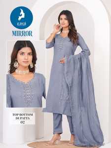 Conjunto de Kurta de Rayón con Estampado Digital de Diseñador, Ropa de Boda India y Pakistaní para Mujer con Dupatta, Moda Maruti - Product Image 5