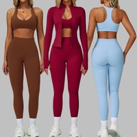 Ensemble de vêtements de yoga pour femmes en vente chaude, logo personnalisé, vêtements de sport simples, vêtements de sport et d'entraînement