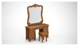 Table de toilette européenne en teck massif durable |   Artisanat sculpté à la main rencontre le luxe respectueux de l'environnement pour votre chambre - Product Image 4