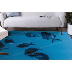 Coastal Printed <b>Rug</b>: <b>Non</b> <b>Slip</b>, Decorative, Hallway, Thin,Nonwoven Thin <b>Rug</b> - Product Image 4
