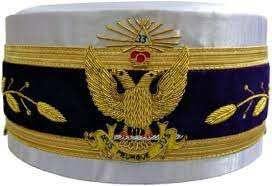 Alta calidad 33 ° grado Scottish Rite Masonic Regalia Hat púrpura bordado a mano delantal caso suave por Master Crown - Product Image 4