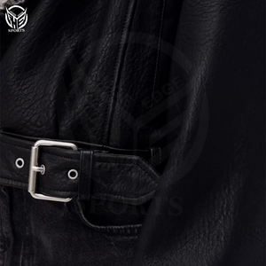 Chaqueta de Cuero Personalizada de Alta Calidad 100% para Mujer con Cuello Alto, Talla Grande, Invierno 2025 Especial - Product Image 4