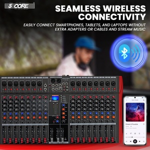 Mezclador de Audio de 5 Canales y 16 Puertos, Equipo de DJ con Bluetooth, Consola de Sonido USB - Product Image 3