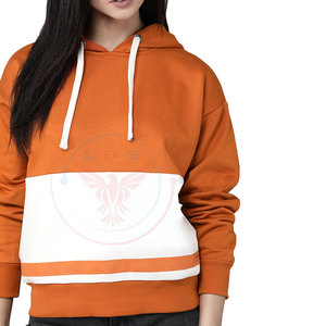 Sweat-shirts à capuche pour femmes à manches longues, design à capuche, logo sur le devant, 100% coton molletonné, tailles et couleurs personnalisées en gros - Product Image 1