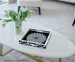 Plateau de service artisanal de qualité supérieure et de dernière couleur en incrustation d'os Ustensiles de cuisine de grande taille Restaurants de l'Inde - Product Image 3