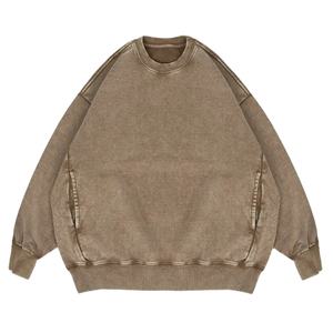 Baggy Fit hiver nouveau design 360gsm sweats à col rond éponge française sweat-shirt à col rond pour hommes avec sweats à capuche de poche - Product Image 2