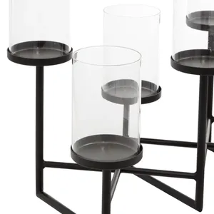 Eternal Glow Ensemble 8 Pilar Portavelas de hierro con tubo de vidrio - Product Image 5