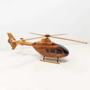 घर की सजावट और बच्चों के खिलौनों के लिए हस्तनिर्मित लकड़ी के मॉडल हवाई जहाज, विंटेज कस्टम हवाई जहाज मॉडल लकड़ी के मिनी विमान