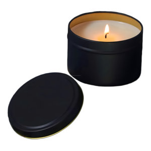 <b>Bulk</b> Selling Handmade Black Tin <b>Candle</b> for Christmas Occasion Custom Logo Available - Product Image 1