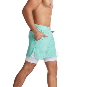 กางเกงยิมขาสั้นคุณภาพสูง เอวยางยืด ระบายอากาศ แห้งเร็ว ขายดี สไตล์ลำลอง ลายเรียบ ผลิตในปากีสถาน - Product Image 2