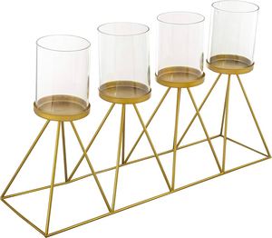 Vente chaude Grand Candélabre Bougeoir 3 Lumières Or Couleur Mariage Maison Et Décoration De Noël Pièce Maîtresse au Meilleur Prix - Product Image 6