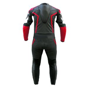 Combinaison de course personnalisable Veste de moto en cuir noir à la mode avec caractéristiques de protection imperméables Vêtements de sport cool - Product Image 2